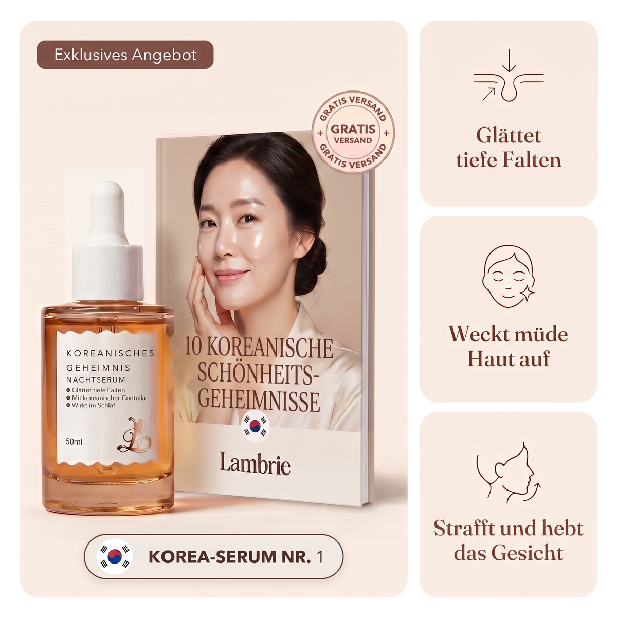 Koreanisches Geheimnis Nachtserum